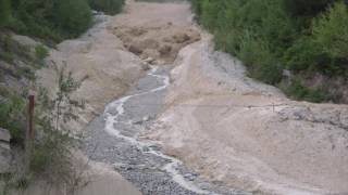 Amazing Footage of Debris Flow in Illgraben [upl. by Alleira]