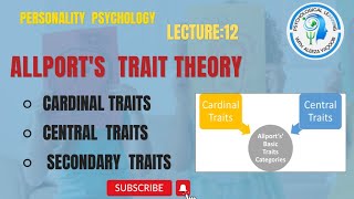 Allports Trait Theory of Personality in urduamphindi by aleeza yaqoob learningwithaleeza [upl. by Trant]