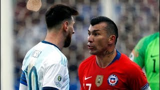 Messi vs Medel Full fight  Copa America 2019 [upl. by Vanya]