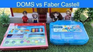 Doms vs Faber castell pencil set classicminifood chuttibomma doms fabercastell [upl. by Chrissa]