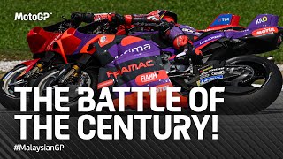 The EPIC battle royale between Bagnaia and Martin  2024 MalaysianGP [upl. by Aitnis219]