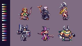 PIXEL ART TIME LAPSE 119  Dragons Crown [upl. by Asilana]