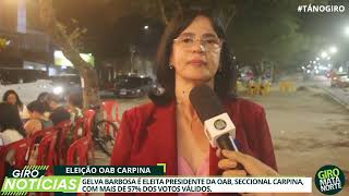 Gelva Barbosa é eleita para presidir seccional da OAB em Carpina [upl. by Gosser505]