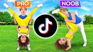 DESAFÍO ACROBÁTICO  Pro VS novato  Trucos de TIKTOK que solo el 1  hace por 123 GO CHALLENGE [upl. by Guttery]