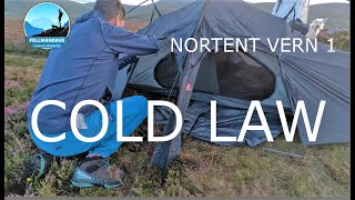 NORTENT VERN 1 1st Wild camp in most versatile 1 person 4 season tent BREAKING THE COLD LAW [upl. by Stanhope]