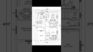 4030 1200duplex house plan ground floor [upl. by Aeniah]