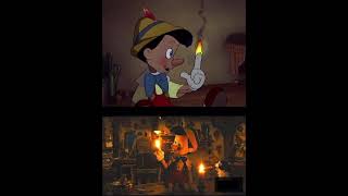 Pinocchio Gets His Finger On Fire 🔥 Comparison 19402022 shorts [upl. by Levinson276]