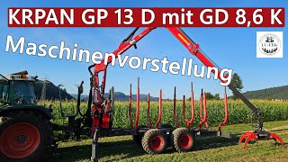 Maschinenvorstellung KRPAN GP 13 D Rückewagen mit GD 86 K [upl. by Aelanej]