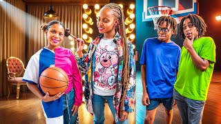 CRUSH amp BASKETBALL 🏀❤️ Ep2  Surprise Secret Makeover Mission  Tiffany LaRyn [upl. by Anayhd]