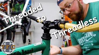 How to Convert a Quill Stem to a Threadless Stem [upl. by Franzen4]