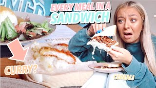 I ate EVERY MEAL in a SANDWICH for 24 HOURS [upl. by Elidad]