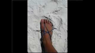 How to Tie  Barefoot Running Sandal Tying  Raymond Macks DoubleThong  Xero Shoes [upl. by Wilonah928]