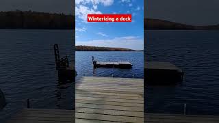 Winterizing a dock to freeze in the lake dock docks cottage diytips reno tools handyman diy [upl. by Stallworth]