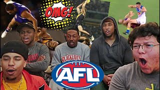 AMERICAN FOOTBALL PLAYERS REACT TO AFL BIGGEST HITS [upl. by Neimad912]