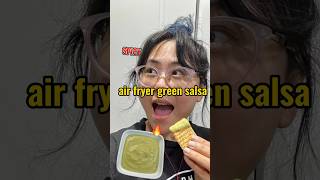 AIR FRYER GREEN SALSA easy tomatillo salsa recipe spicy creamy perfect with chips or in a taco [upl. by Anidene]