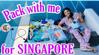 Pack with me for SINGAPORE  Dubai to Singapore  New cloths  Vacation  Travel  Lintu Rony [upl. by Hcir]