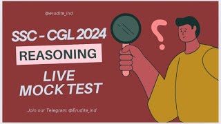 SSC CGL TIER 1 PYP ✅ FULL Reasoning TEST  05 🎯 ssc ssccgl sscchsl ssccpo sscgd sscje [upl. by Ryter]