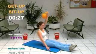 Kettlebell Abdominal Exercise ABs GetUp SitUp by FITNESS ACADEMY  CARDIO MACHINE © ® 2007 [upl. by Nalorac]