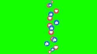 Social media Likes With Sounds Green Screen Background animation overlay Effects hd [upl. by Vic151]