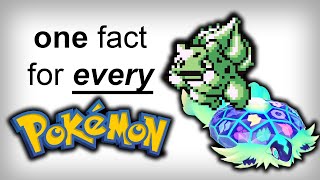 One Fact For EVERY Pokemon [upl. by Eednahs194]