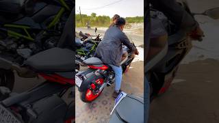 Aprilia rs 457 stock exhaust sound shorts apriliars457 yamahar15 motovlog rider ktm390 [upl. by Kristianson]