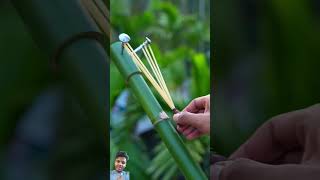 outdoors toys nature handmade satisfying diy bamboo slingshots bamboogun diyprojects [upl. by Eeniffar743]