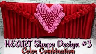 HEART Shape Design 3 Tutorial Table Skirtingheart shape designDiamond designFlower Rose design [upl. by Coraline413]