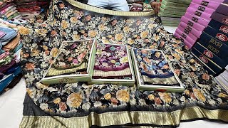 Chickpet wholesale Fancy sarees shops  single saree courier available [upl. by Kedezihclem]