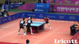 Ma Long  Zhang Jike  Kenta MatsudairaKoki Niwa 2014 Asian Games [upl. by Ilah]