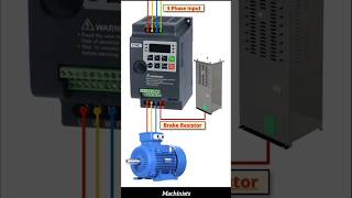 Connecting 3phase VFD with motor and brake resistor  VFD wiring vfd motordriver motor shorts [upl. by Ellesor996]