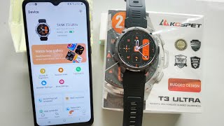 How To Connect Kospet Tank T3 Ultra Smart watch Full Setup  i Phone With Android Phone Connect [upl. by Epilif]