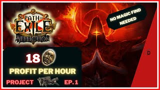 1020 DIVINES PROFIT PER HOUR ON ALMOST ANY BUILD  Project Mageblood Ep1  PoE 323 Afflction [upl. by Tterraj]