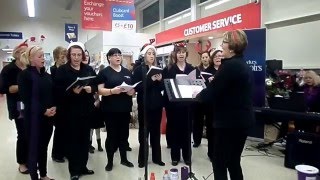 Military Wives Choir Cottesmore Carol Singing Once in Royal Davids City at Tesco Oakham Video [upl. by Ecart]