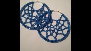 Crochet Tutorial Webbed Earrings [upl. by Lombardo]