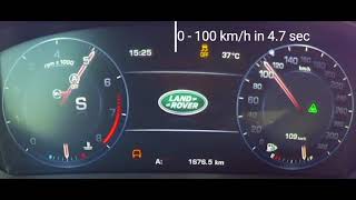 2017 Range Rover SVR 550 HP Acceleration 0100kmh [upl. by Rollins]