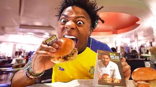 iShowSpeed Tries The MESSI BURGER 😂 [upl. by Merta214]