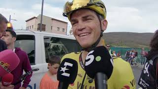 Sepp Kuss  Interview at the finish  Stage 4  Itzulia Basque Country 2024 [upl. by Lrad]