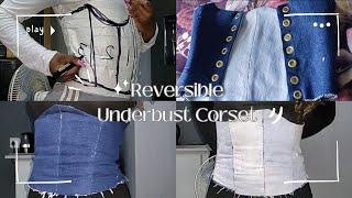 Reversible Denim Underbust Corset [upl. by Ennagroeg]