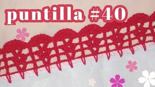 puntilla 40 para servilletas de vuelta y vuelta [upl. by Redvers]