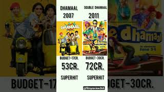 DHAMAAL vs DHAMAAL 2 Movie Comparison  Budget and Collection  viral movie sanjaydutt shorts [upl. by Mccomb]