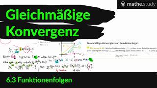 ▶ Gleichmäßige Konvergenz 33  by MATHEstudy [upl. by Ambrosius]