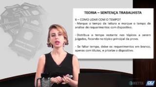 Teoria de Sentença Trabalhista com a Amanda Diniz  Parte 2 [upl. by Noteek]