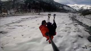 first attempt crossing BIYAS RIVER by zip line HIMACHAL DIARY [upl. by Harrison]