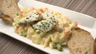 Receta de Ensaladilla de bacalao con kokotxas de Karlos Arguiñano [upl. by Adiel]