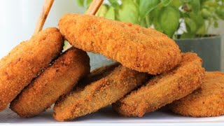 MELANZANE FRITTE RIPIENE al formaggio ricetta melanzane ripiene al formaggio Melanzane panate [upl. by Moulden245]