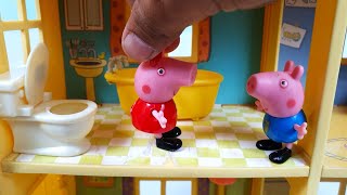 Peppa Pig हिन्दी Episodes  Peppa pig House  पेप्पा पिग हाउस में मजेदार खेल  Peppa Pig toys [upl. by Alberic]