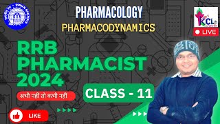 RRB Pharmacist 2024  Class11  Pharmacodynamics  Drug Receptor  Theory amp MCQ Live Session [upl. by Ecallaw]