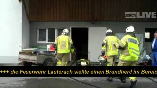 Lauterach Wohnungsbrand in der Kirchstraße [upl. by Oecile]