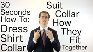 Dress Shirt Collar and Suit Collar How They Fit Together SUITCAFECOM [upl. by Llyrat]