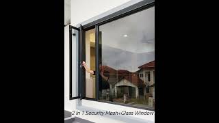 2 In 1 Aluminium Security MeshGlass Window [upl. by Ariajay]